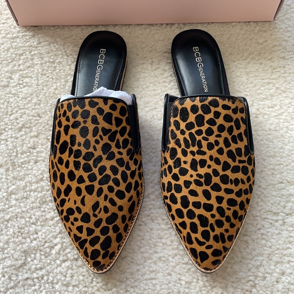 New BCBGeneration Pointed Leopard Mule Shoes - Picture 6 of 11